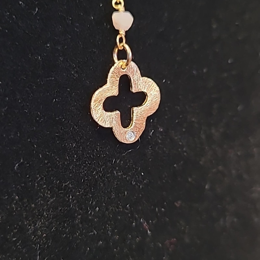 LaSoula Gold Plated Sterling Silver Y Drop Necklace - Picture 4 of 6